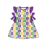 Preorder 12.24 GSD1655 Mardi Gras Purple Girl's Dress