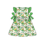 Preorder 12.24 GSD1657 St. Patrick Rainbow Green Girl's Dress