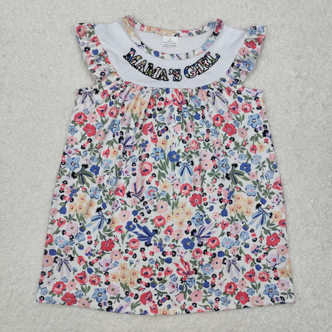 GSD1658 Embroidery MAMA'S GIRL Flower Floral Girl's Dress