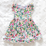 Preorder 12.24 GSD1659 Spring Flower Floral Girl's Dress