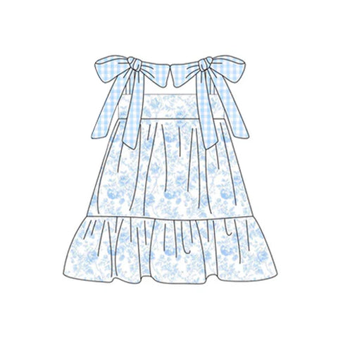 Preorder 12.24 Flower Sky Blue Girl's Dress