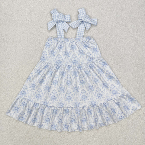 GSD1660 Flower Sky Blue Girl's Dress