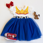 Preorder 12.24 GSD1661 Cartoon Toys Blue Tulle Girl's Dress