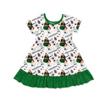 Preorder 12.29 GSD1681 Fashion Singer Green Girl's Dress