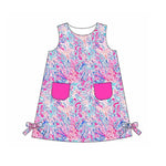 Preorder 12.29 GSD1687 Summer Flower Pink Sleeveless Girl's Dress