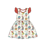 Preorder 01.03 GSD1703 Cartoon Blue Dog Girl's Dress