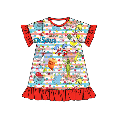 Preorder 01.03 GSD1705 Cartoon Red Girl's Dress