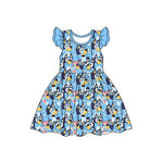 Preorder 01.06 GSD1726 Cartoon Blue Dog Girl's Dress