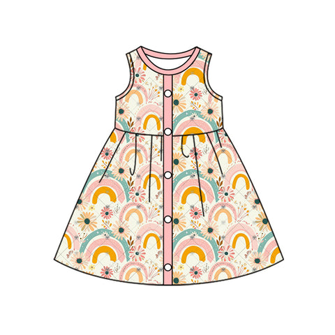 Preorder 01.10 GSD1743 Rainbow Flower Girl's Dress