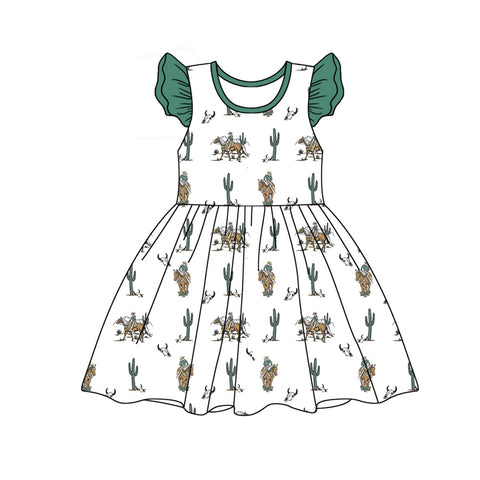 Preorder 01.10 GSD1744 Cowboy Cactus Girl's Dress