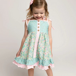 Preorder 01.14 GSD1748 Flower Floral Ruffles Girl's Dress