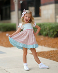 Preorder 01.14 GSD1749 Baseball Ruffles Girl's Dress