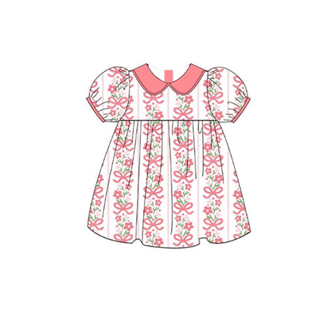 Preorder 01.14 GSD1751 Bows Flower Pink Girl's Dress