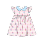 Preorder 01.14 GSD1753 Ice cream Bows Stripe Girl's Dress