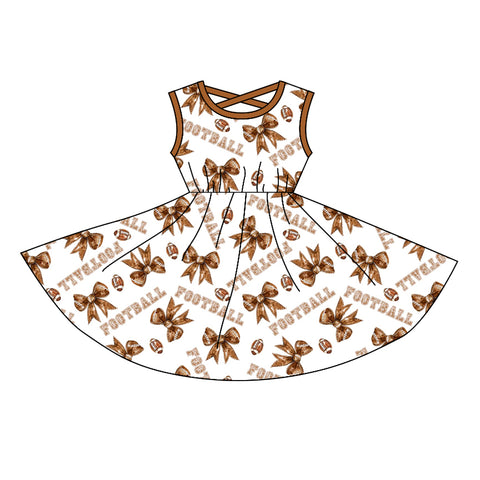 Preorder 01.16 Football Bows Girl's Dress