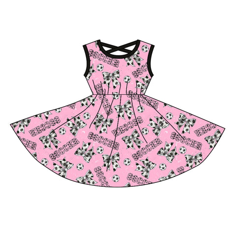 Preorder 01.16 Soccer Bows Pink Girl's Dress