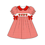 Preorder 01.17 GSD1776 Strawberry Red Plaid Girl's Dress