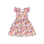 Preorder 01.18 GSD1786 Pencil Flower Bows Girl's Dress