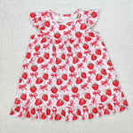 GSD1811 Strawberry Bows Red Girl's Dress
