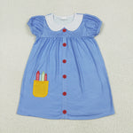 GSD1821 Back To School Crayon Girl's Dress