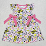 GSD1822 Back To School School Bus Girl's Dress