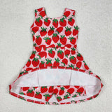 GSD1843 Strawberry Red Yoga Girl's Dress Onesie