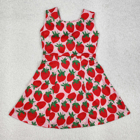 GSD1843 Strawberry Red Yoga Girl's Dress Onesie