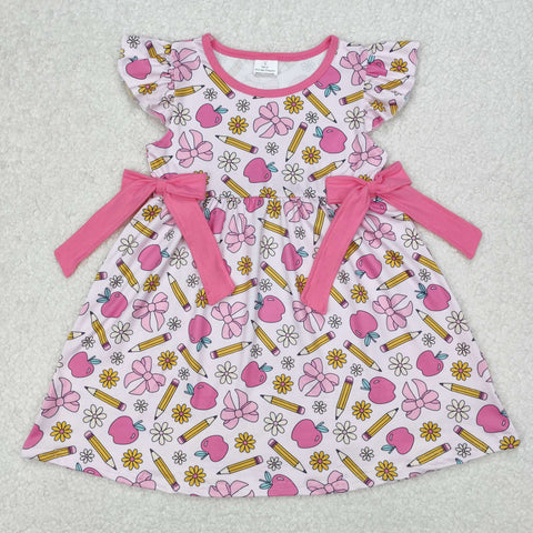 GSD1846 Back To School Pencil Bows Girl's Dress