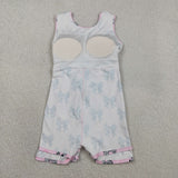 GSD1853 Bows Cow Pink Yoga Girl's Dress Onesie