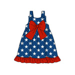 Preorder 01.26 GSD1854 July 4th USA Star Girl's Dress