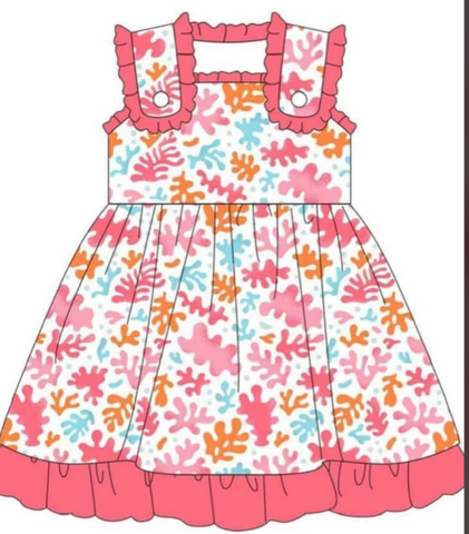 Preorder 01.28 GSD1870 Ocean Coral Pink Girl's Dress