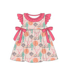 Preorder 01.29 GSD1873 Western Cactus Pink Girl's Dress