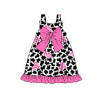 Preorder 01.30 GSD1886 MOO Cow Pink Girl's Dress