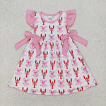 GSD1890 Crawfish Bows Pink Girl's Dress