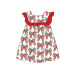 Preorder 02.02 GSD1907 July 4th Bows Girl's Dress