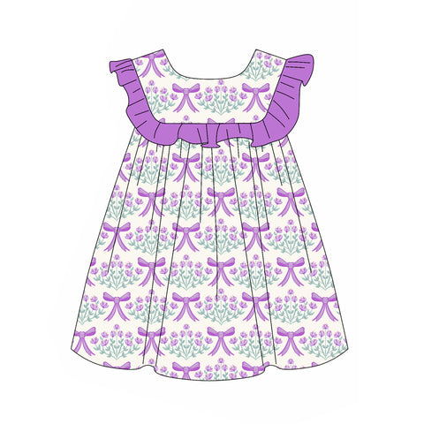 Preorder 02.05 Bows Tulip Purple Girl's Dress