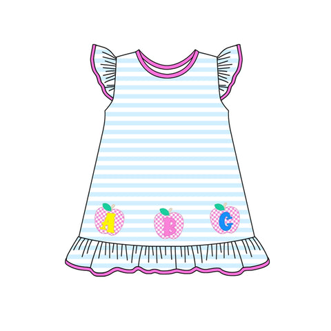 Preorder 02.08 GSD1939 Back To School Apple ABC Girl's Dress