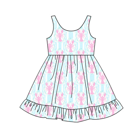 Preorder 02.12 Summer Crawfish Sky Blue Girl's Dress