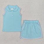 Girls Cotton Cheer Skorts Outfits Sister Matching Clothes