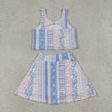 GSD1995 Flower Floral Pink Yoga Girls Skorts Outfits