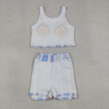 GSD1995 Flower Floral Pink Yoga Girls Skorts Outfits