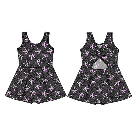 Preorder 03.02 GSD2010 Bows Leopard Black Yoga Adult Women Dress