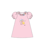 Preorder GSD2017 Back To School Pencil Bows Pink Girl's Dress
