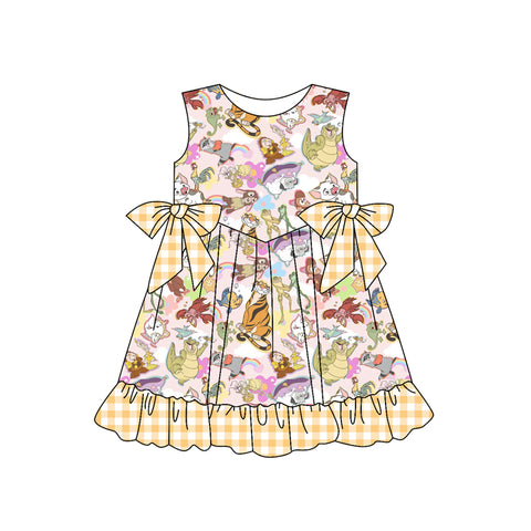 Preorder 03.05 GSD2029 Cartoon Animal Yellow Cute Girl's Dress