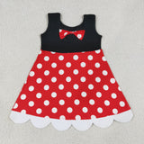 GSD2037 Princess Cartoon Mouse Dots Scallop Edge Girl's Dress