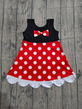 Preorder Samples GSD2037 Cartoon Mouse Scallop Edge Girl's Dress Onesie