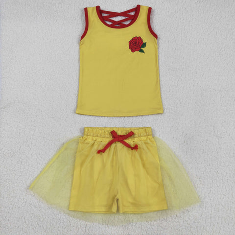 GSD2070 Cartoon Princess Girls Skirt Set