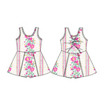 Preorder 03.10 GSD2085 Flower Yoga Girl's Dress Onesie