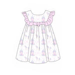 Preorder 03.10 GSD2105 Castle Bows Pink Girl's Dress