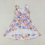 GSD2113 Flower Pink Yoga Girl's Dress Onesie
